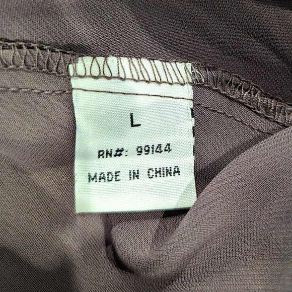 Lapis Mocha Silk Asymmetrical Hem Skirt Size Large - Picture 7 of 7